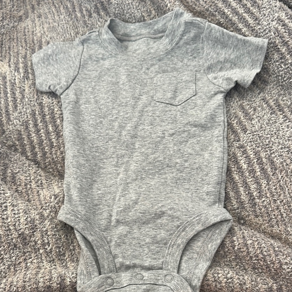 Carter's Gray Bodysuit Soft Cotton One Piece